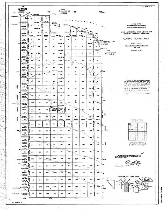 76084, Outer Continental Shelf Leasing Maps (Louisiana Offshore Operations), General Map Collection