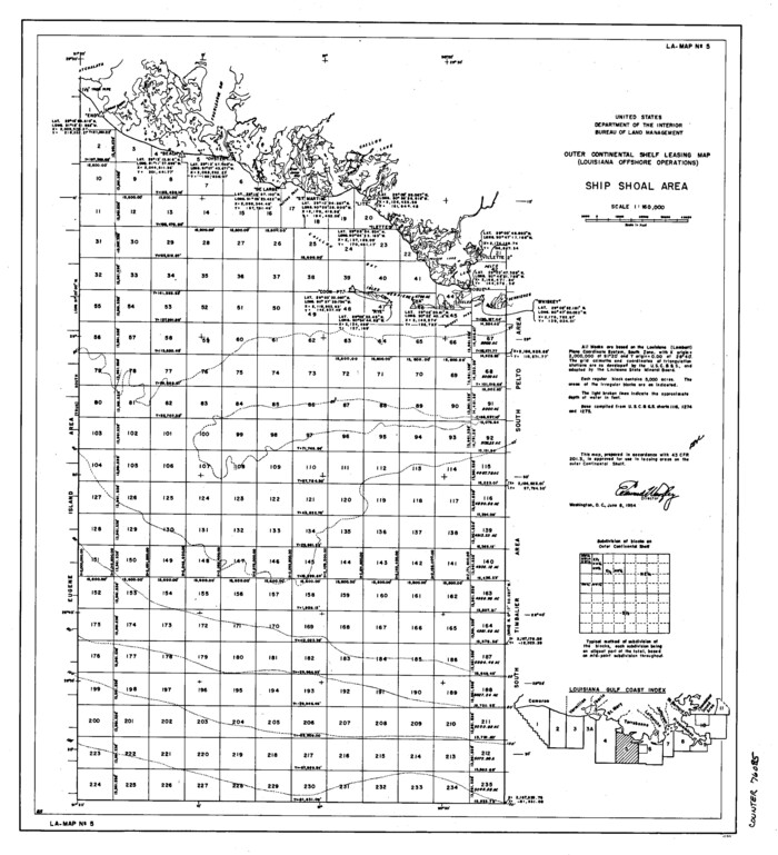 76085, Outer Continental Shelf Leasing Maps (Louisiana Offshore Operations), General Map Collection