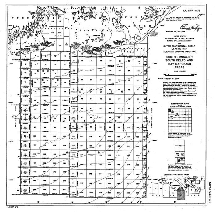 76086, Outer Continental Shelf Leasing Maps (Louisiana Offshore Operations), General Map Collection