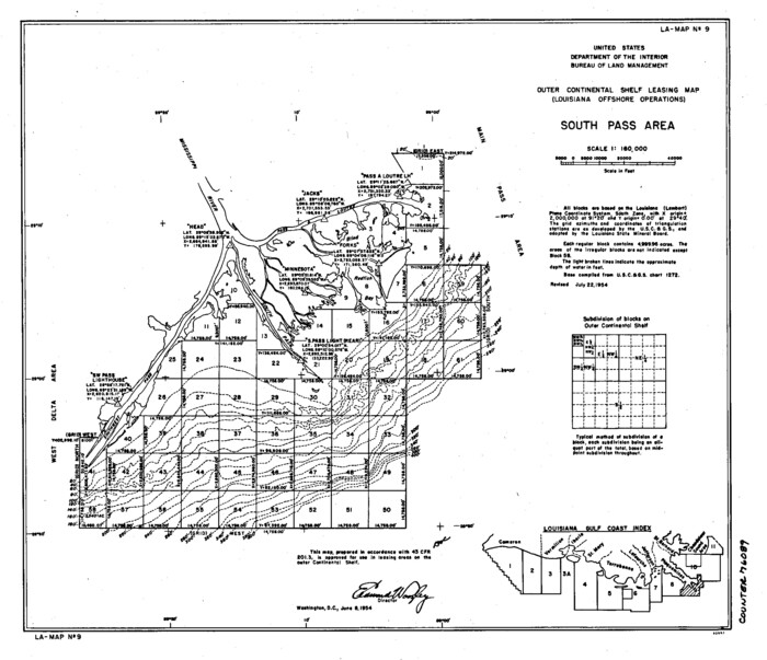 76089, Outer Continental Shelf Leasing Maps (Louisiana Offshore Operations), General Map Collection