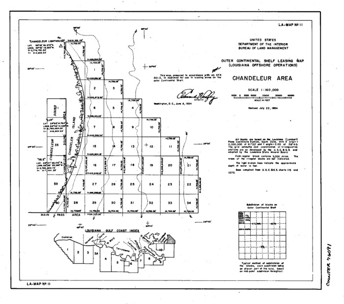 76091, Outer Continental Shelf Leasing Maps (Louisiana Offshore Operations), General Map Collection