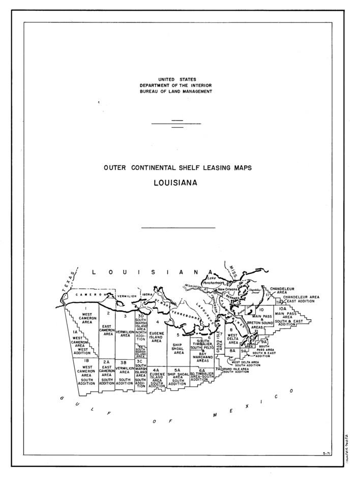 76092, Outer Continental Shelf Leasing Maps (Louisiana Offshore Operations), General Map Collection