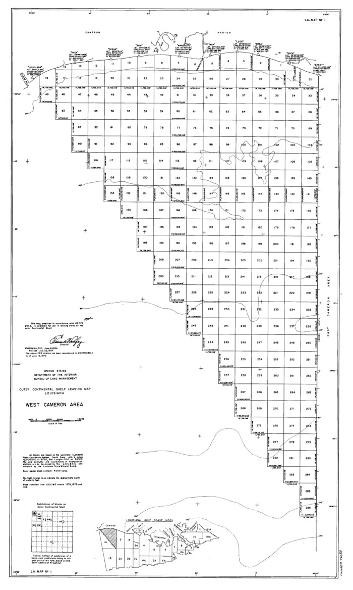 76093, Outer Continental Shelf Leasing Maps (Louisiana Offshore Operations), General Map Collection