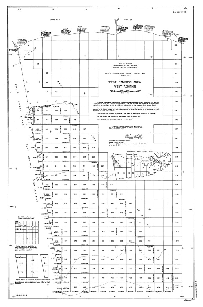 76094, Outer Continental Shelf Leasing Maps (Louisiana Offshore Operations), General Map Collection