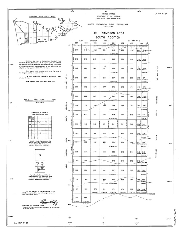76097, Outer Continental Shelf Leasing Maps (Louisiana Offshore Operations), General Map Collection