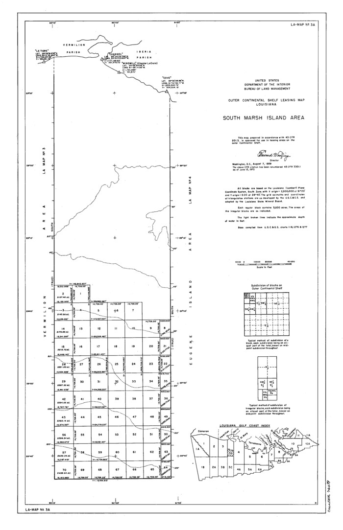 76099, Outer Continental Shelf Leasing Maps (Louisiana Offshore Operations), General Map Collection