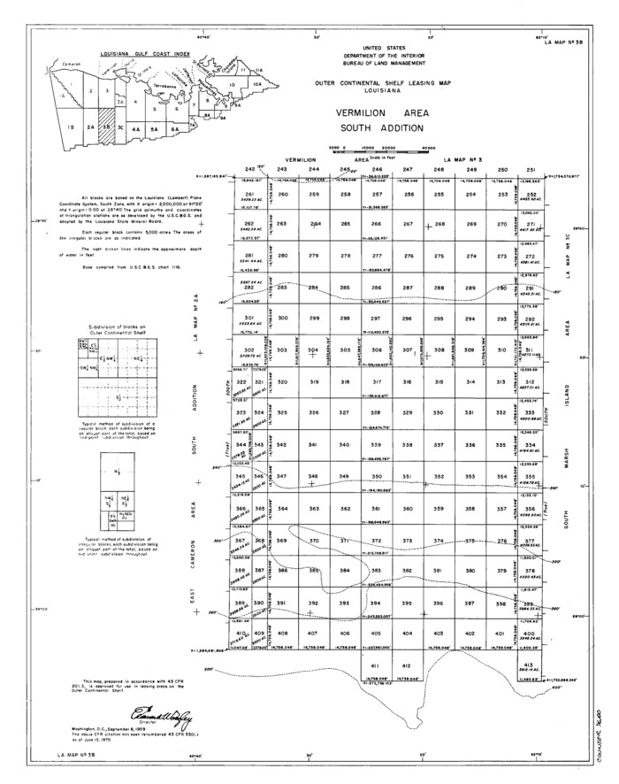 76100, Outer Continental Shelf Leasing Maps (Louisiana Offshore Operations), General Map Collection
