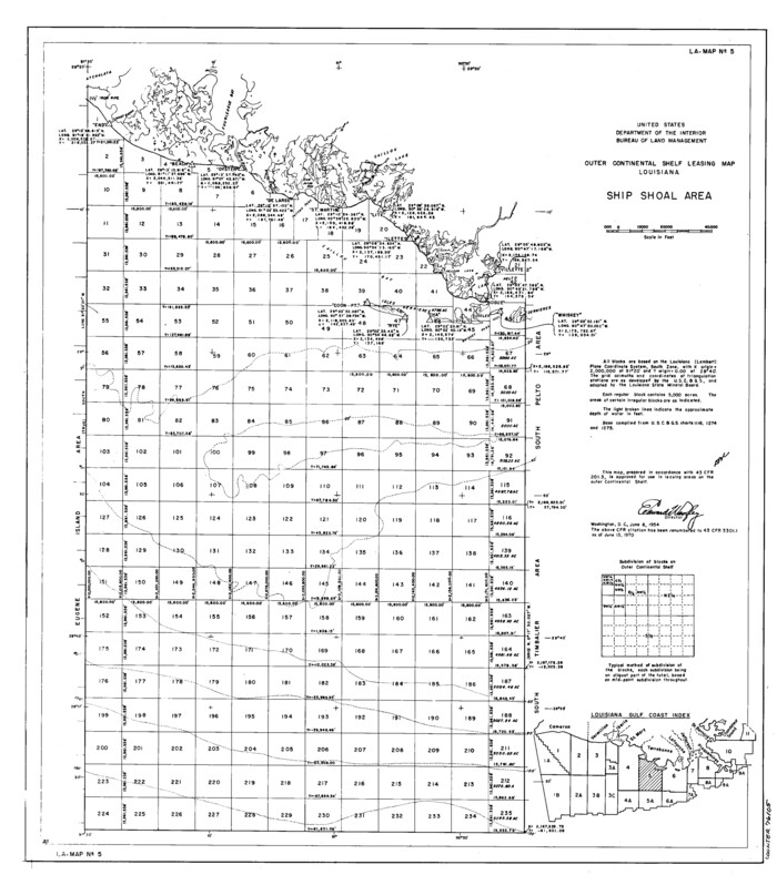 76105, Outer Continental Shelf Leasing Maps (Louisiana Offshore Operations), General Map Collection