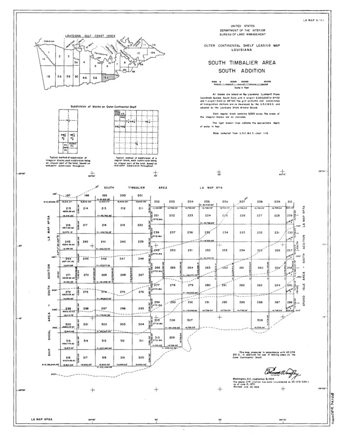 76108, Outer Continental Shelf Leasing Maps (Louisiana Offshore Operations), General Map Collection