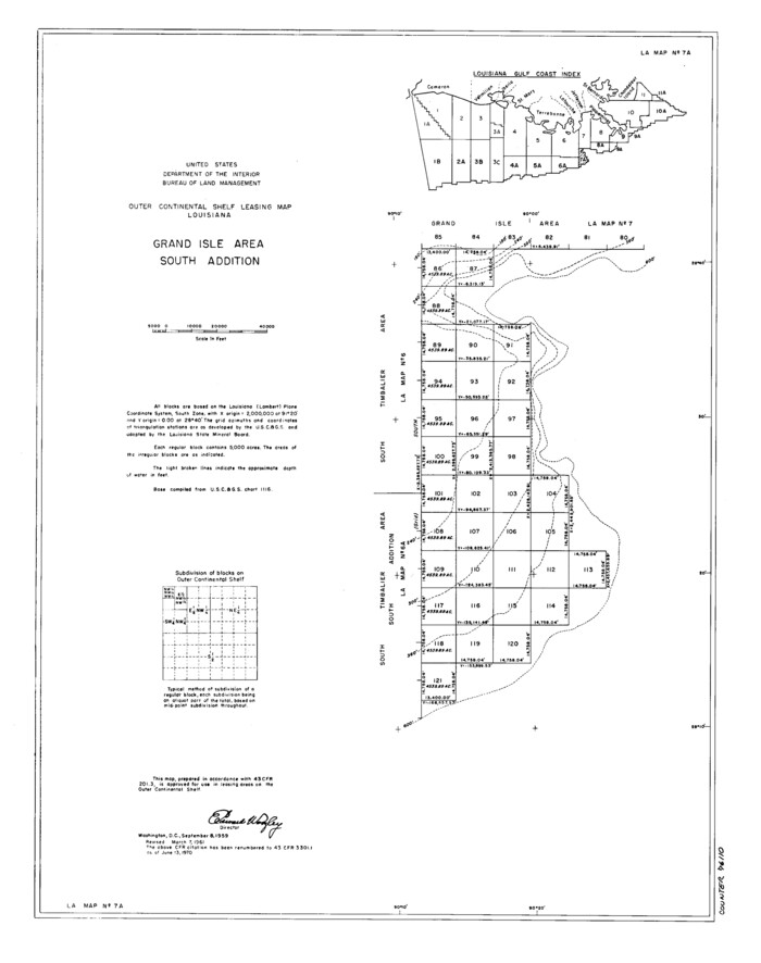 76110, Outer Continental Shelf Leasing Maps (Louisiana Offshore Operations), General Map Collection