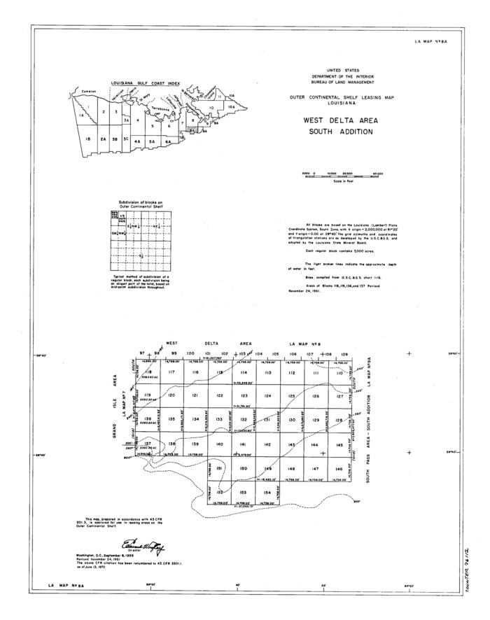 76112, Outer Continental Shelf Leasing Maps (Louisiana Offshore Operations), General Map Collection