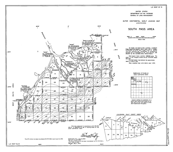 76113, Outer Continental Shelf Leasing Maps (Louisiana Offshore Operations), General Map Collection