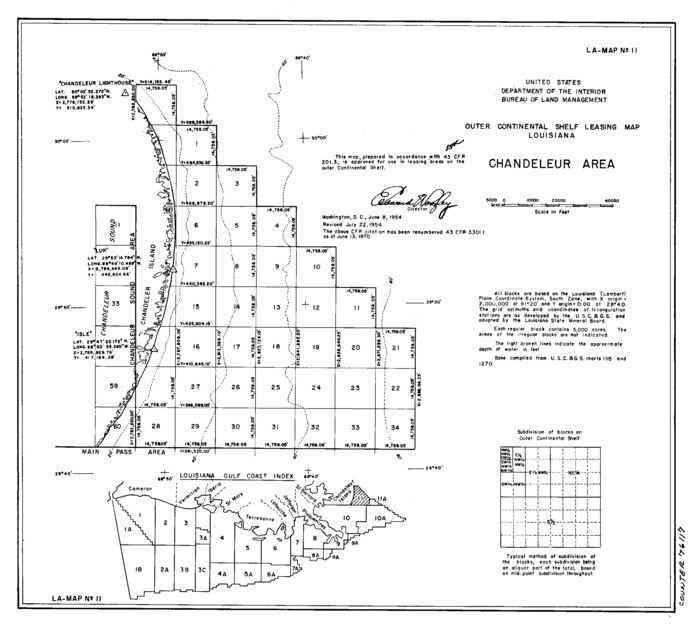 76117, Outer Continental Shelf Leasing Maps (Louisiana Offshore Operations), General Map Collection