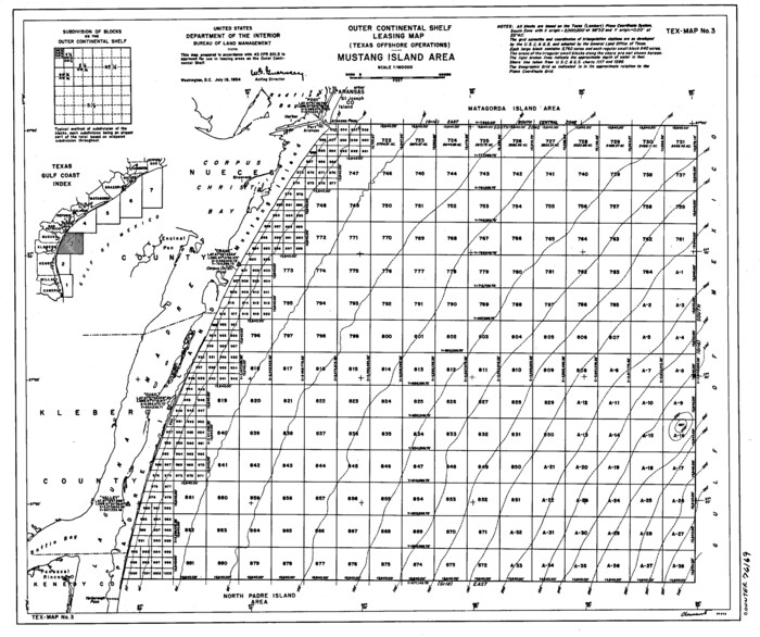 76169, Outer Continental Shelf Leasing Maps (Texas Offshore Operations), General Map Collection