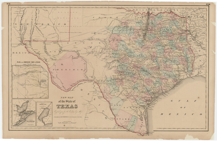 76172, New Map of the State of Texas Compiled from J. De Cordova's large Map, General Map Collection