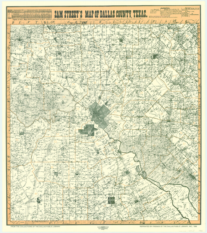 76173, Sam Street's Map of Dallas County, Texas, General Map Collection