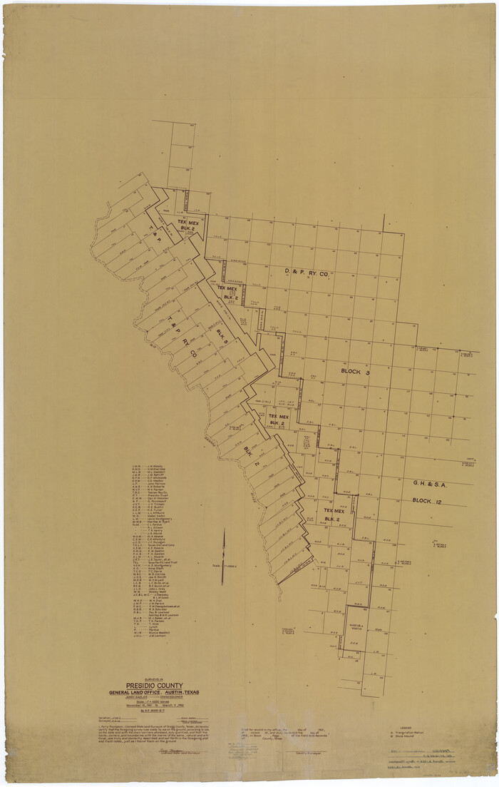 76180, Presidio County Rolled Sketch 105, General Map Collection
