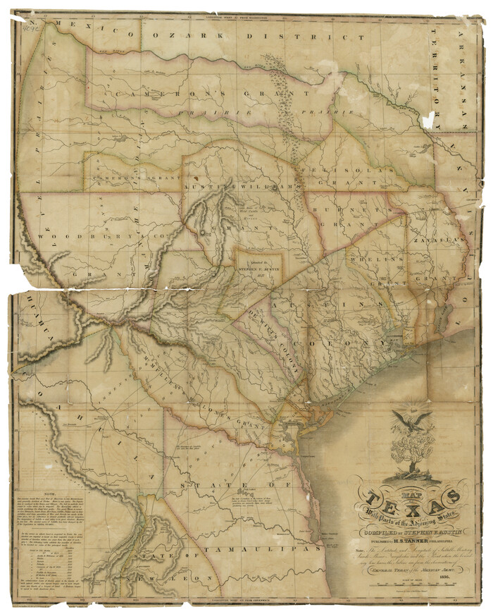 76193, Map of Texas with Parts of the Adjoining States, Texas State Library and Archives