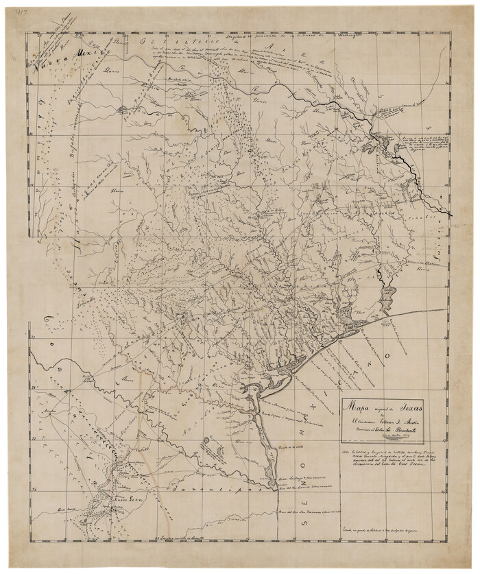 76201, Mapa Original de Texas por El Ciudadano Estevan F. Austin Presentado al Exmo. Sr. Presidente por su autor 1829, Texas State Library and Archives