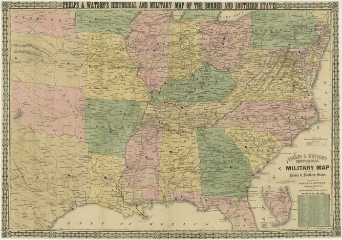 76202, Phelps and Watson's Historical and Military Map of the Border and Southern States, Texas State Library and Archives
