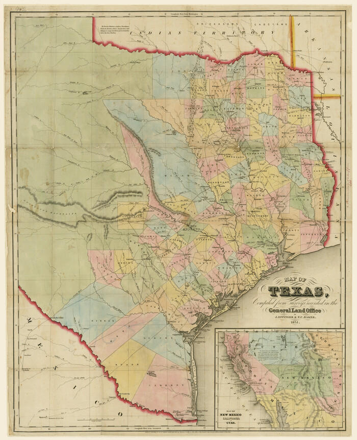 76209, Map of Texas Compiled from surveys recorded in the General Land Office, Texas State Library and Archives
