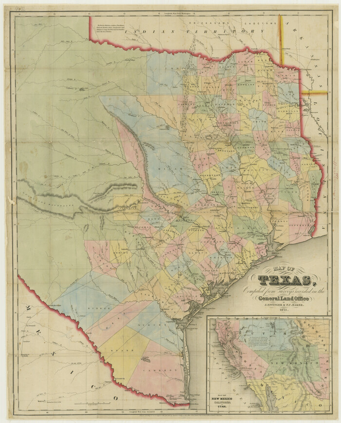 76209, Map of Texas Compiled from surveys recorded in the General Land Office, Texas State Library and Archives