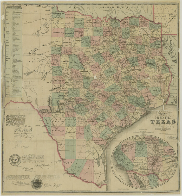 76216, J. De Cordova's Map of the State of Texas Compiled from the records of the General Land Office of the State, Texas State Library and Archives