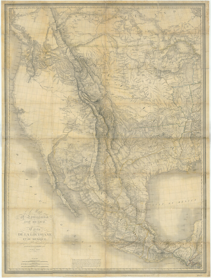 76218, A Map of Louisiana and Mexico, Texas State Library and Archives