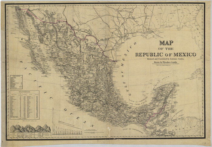 76220, Map of the Republic of Mexico, Texas State Library and Archives