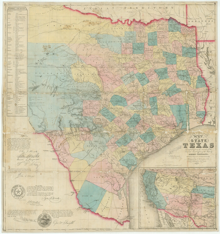76222, J. De Cordova's Map of the State of Texas Compiled from the records of the General Land Office of the State, Texas State Library and Archives