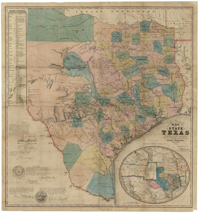 76223, J. De Cordova's Map of the State of Texas Compiled from the records of the General Land Office of the State, Texas State Library and Archives