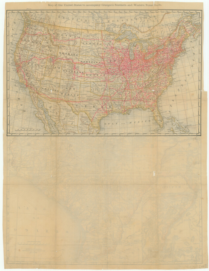 76236, Map of the United States to accompany Granger's Southern and Western Texas Guide, Texas State Library and Archives