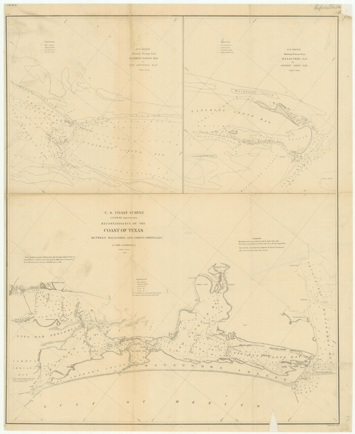 76248, Reconnaissance of the Coast of Texas Between Matagorda and Corpus Christi Bays, Texas State Library and Archives