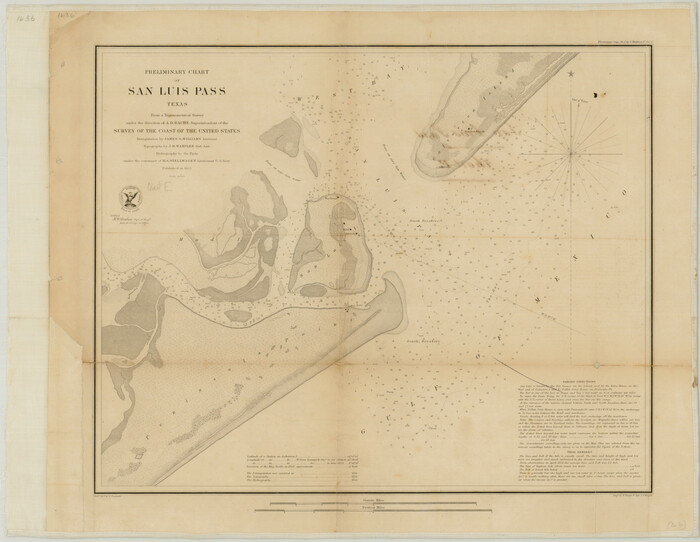 76251, Preliminary Chart of San Luis Pass, Texas, Texas State Library and Archives