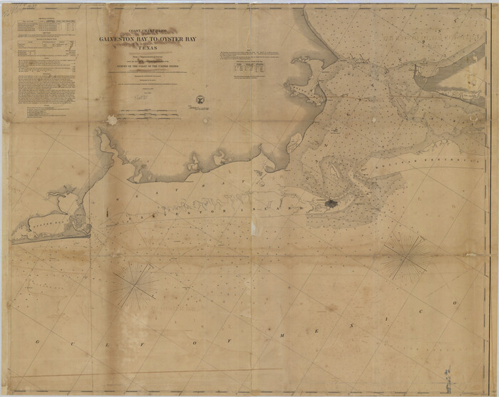 76252, Coast Chart No. 106, Galveston Bay to Oyster Bay, Texas, Texas State Library and Archives