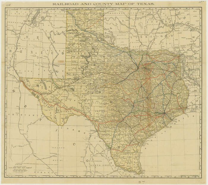 76255, Railroad and County Map of Texas, Texas State Library and Archives