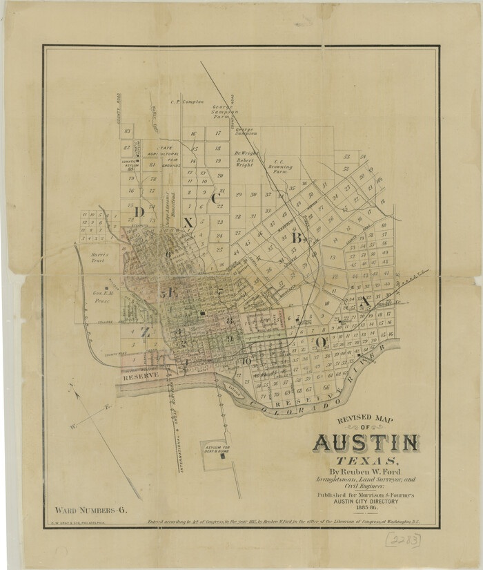 76272, Revised Map of Austin, Texas, Texas State Library and Archives