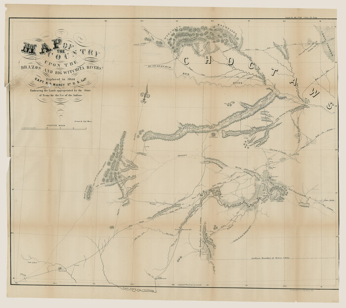 76284, Map of the Country Upon the Brazos and Big Wichita Rivers Embracing the Lands appropriated by the State of Texas for the Use of the Indians, Texas State Library and Archives
