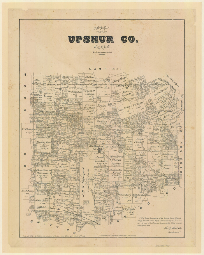 763, Map of Upshur County, Texas, Maddox Collection