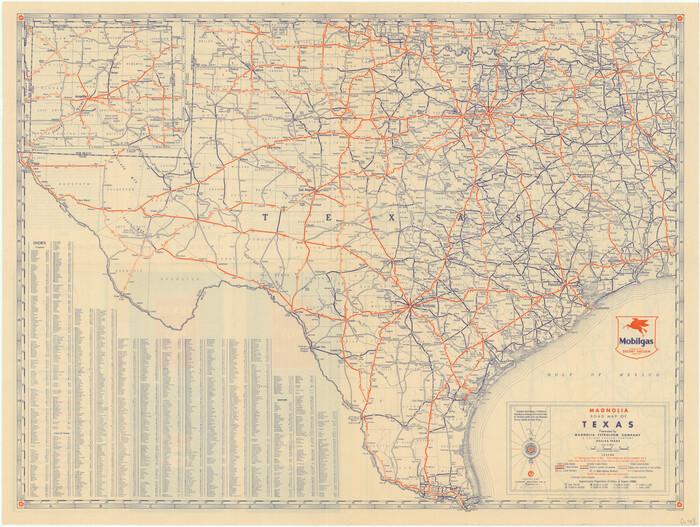 76301, Magnolia Road Map of Texas, Texas State Library and Archives