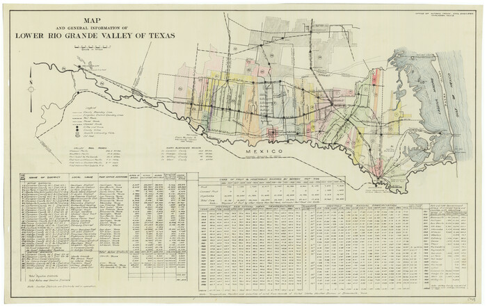 76313, Map and General Information of Lower Rio Grande Valley of Texas, Texas State Library and Archives