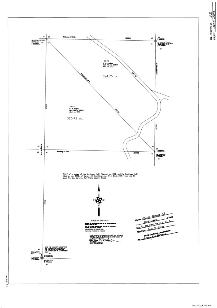76415, Jeff Davis County Rolled Sketch 42, General Map Collection