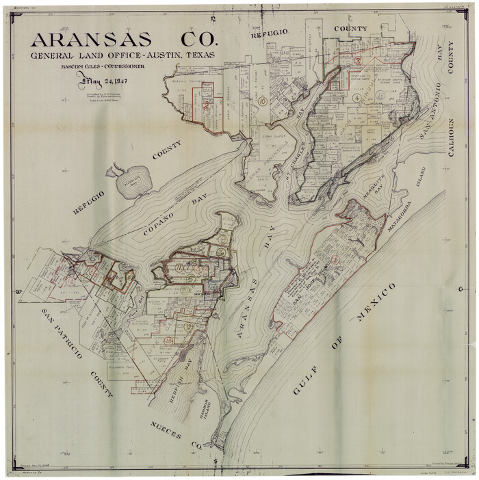 76455, Aransas County Working Sketch Graphic Index, General Map Collection