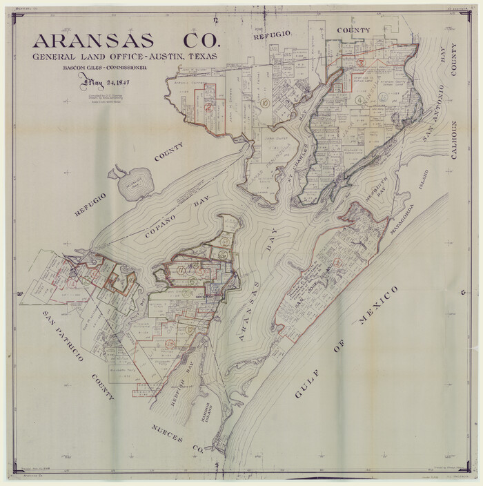 76455, Aransas County Working Sketch Graphic Index, General Map Collection
