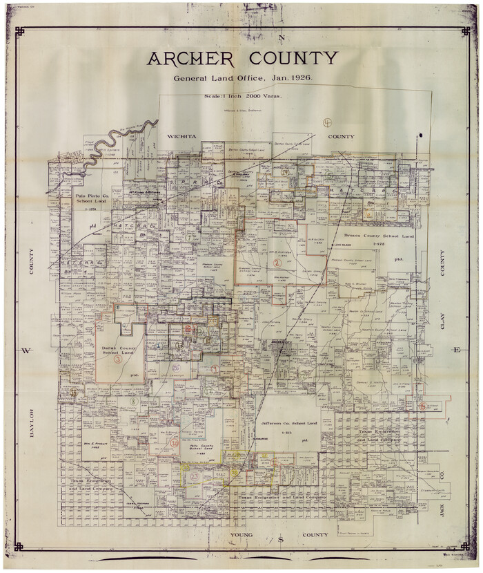 76456, Archer County Working Sketch Graphic Index, General Map Collection