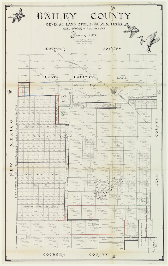 76460, Bailey County Working Sketch Graphic Index, General Map Collection