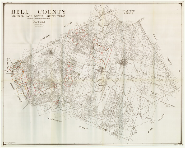 76465, Bell County Working Sketch Graphic Index, General Map Collection