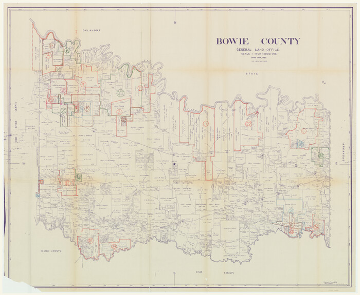 76470, Bowie County Working Sketch Graphic Index, General Map Collection
