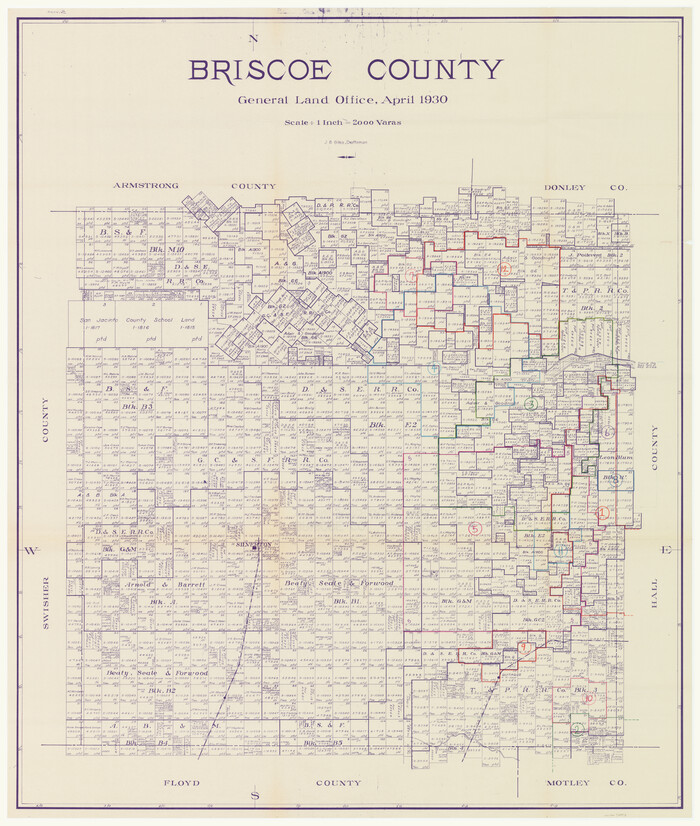 76478, Briscoe County Working Sketch Graphic Index, General Map Collection
