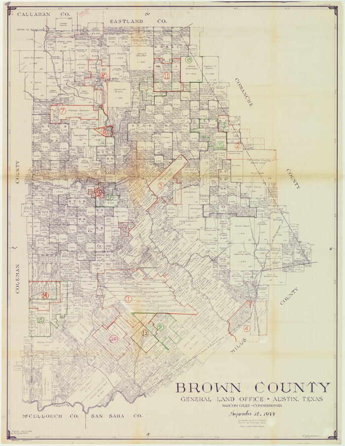 76480, Brown County Working Sketch Graphic Index, General Map Collection